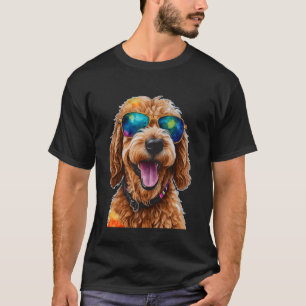 Goldendoodle Sunglasses Golden Doodle Dog Art Prin T-Shirt