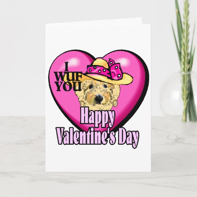 Goldendoodle Valentines Day Holiday Card (Front)