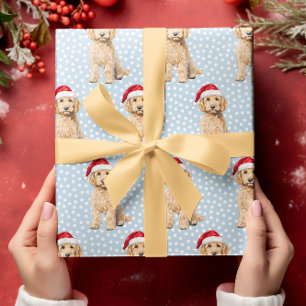 Goldendoodle Watercolor dog Christmas  Wrapping Paper