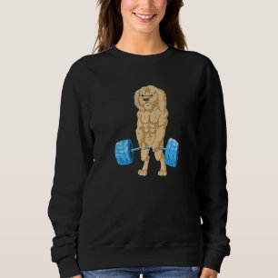Goldendoodle Weightlifting Deadlift Men Fitness Fu Sweatshirt