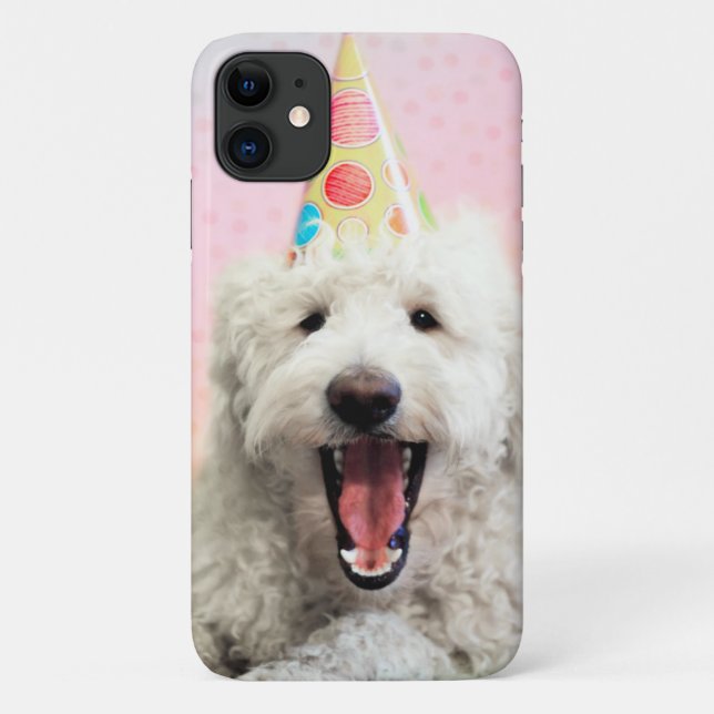 Goldendoodle With Party Hat Case-Mate iPhone Case (Back)