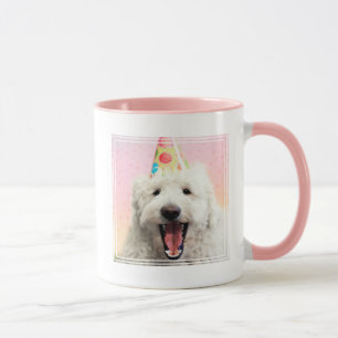 Goldendoodle With Party Hat Mug