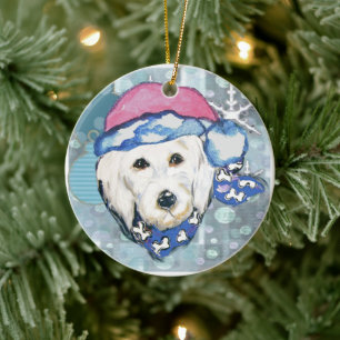 GOLDENDOODLES CERAMIC ORNAMENT