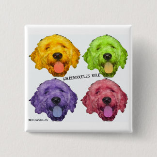 Goldendoodles Rule Square Button