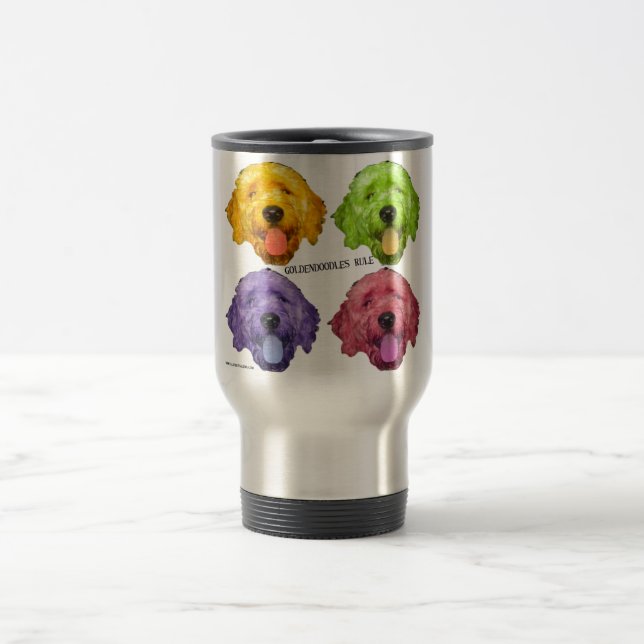 Goldendoodles Rule Travel Mug (Center)