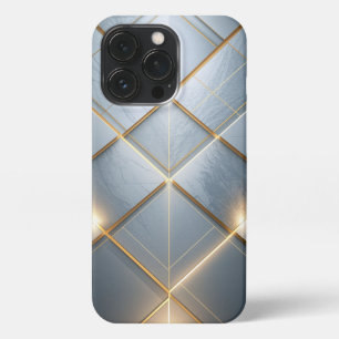 Goldene Geometrie Marmor Luxus Muster iPhone 13 Pro Case