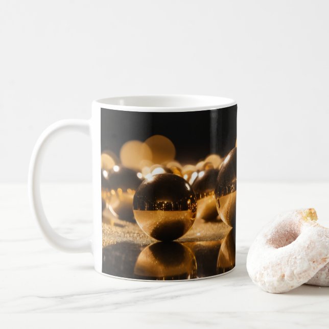 Goldene Kugeln 001 Coffee Mug (With Donut)