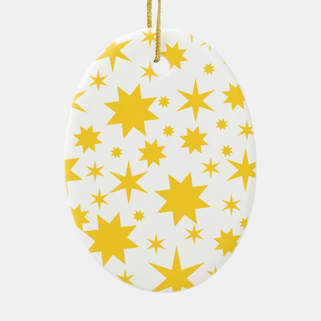 Goldene Sterne Ceramic Ornament (Back)