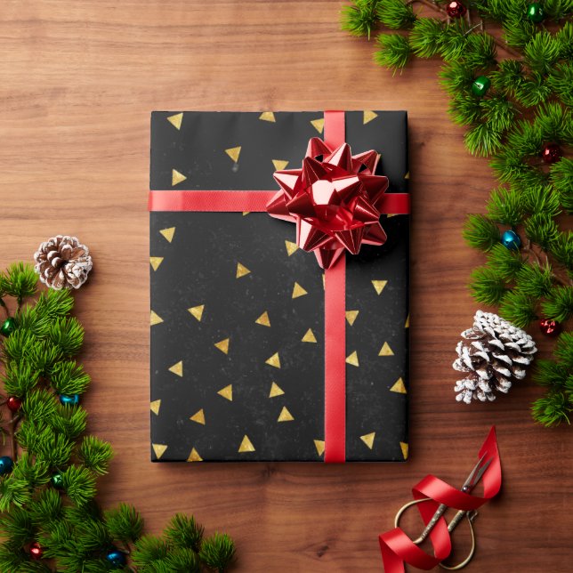 Goldenes Dreiecksmuster Wrapping Paper (Holiday Gift)