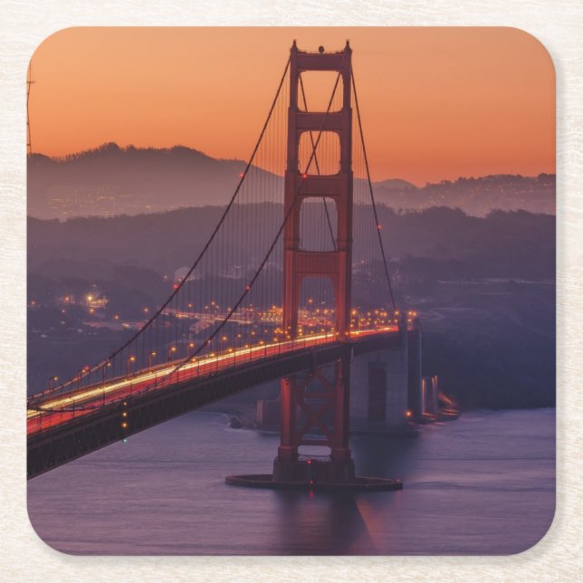 GoldenGateBridge20150502 Square Paper Coaster (Front)