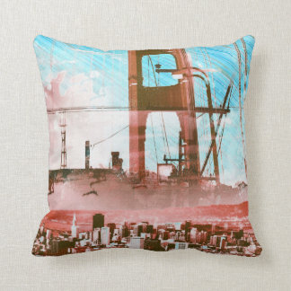 GoldengateBridge SanFrancisco Iconic Panel of Life Cushion