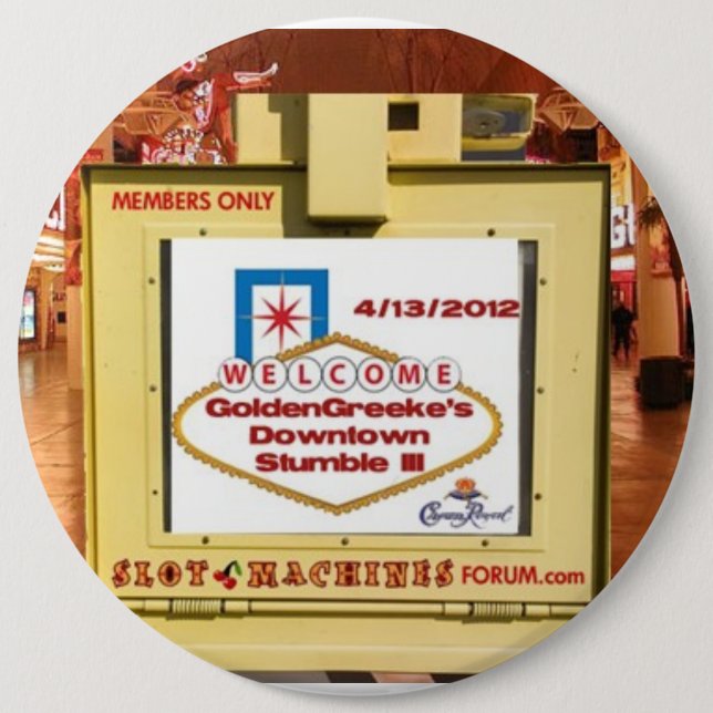 GoldenGreeke's Downtown Stumble III Round Button (Front)