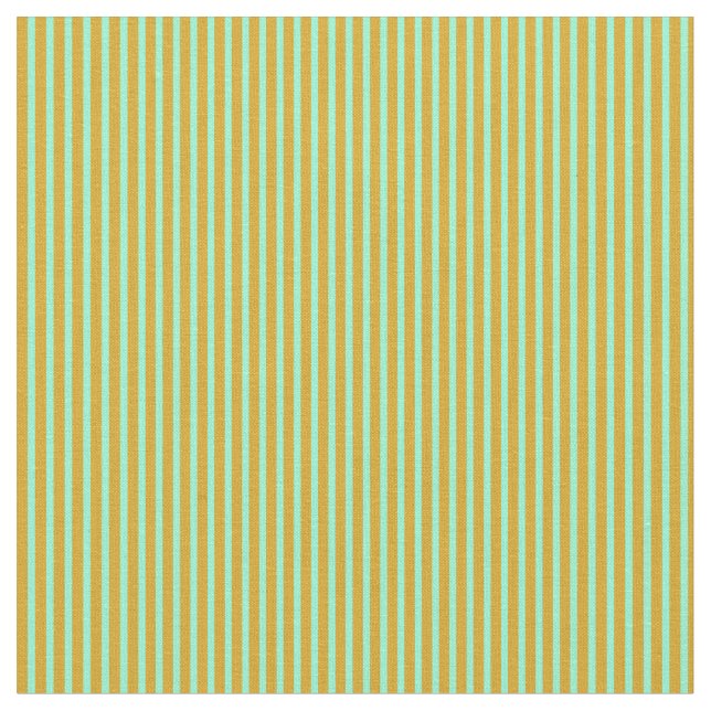 Goldenrod and Aquamarine Coloured Pattern Fabric (Close Up)