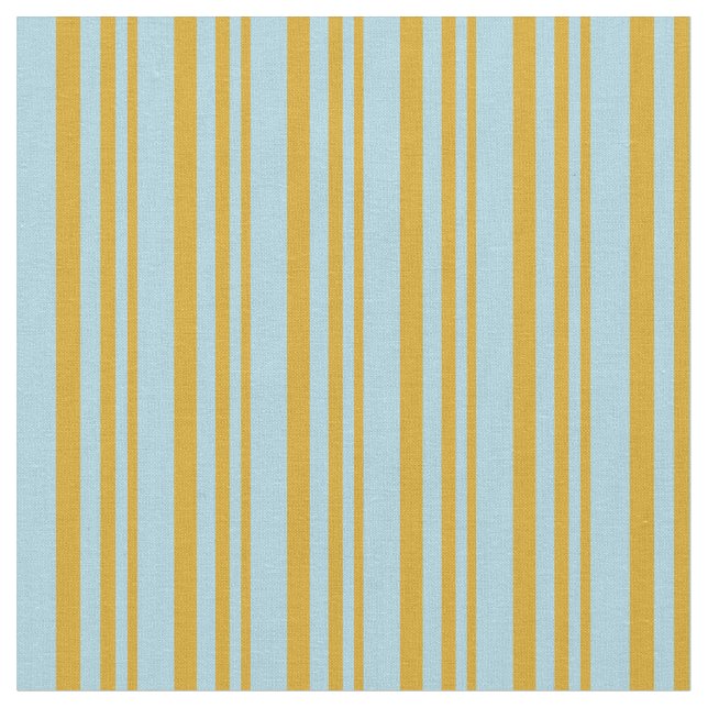 Goldenrod and Light Blue Coloured Pattern Fabric (Close Up)