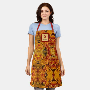 Goldenrod Close-up Editable Monogram Apron