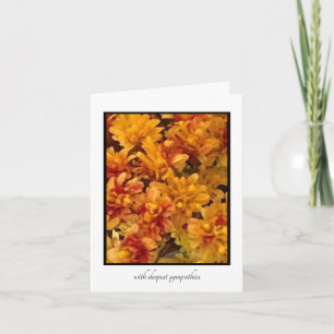 Goldenrod Close-up with hint of Red Sympathy Card