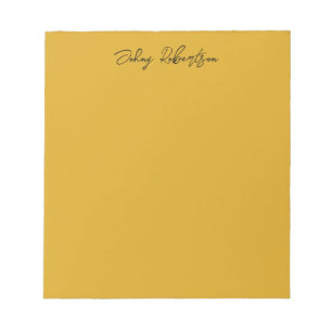 Goldenrod Colour Plain Elegant Professional Modern Notepad