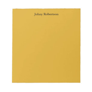 Goldenrod Colour Plain Elegant Professional Modern Notepad