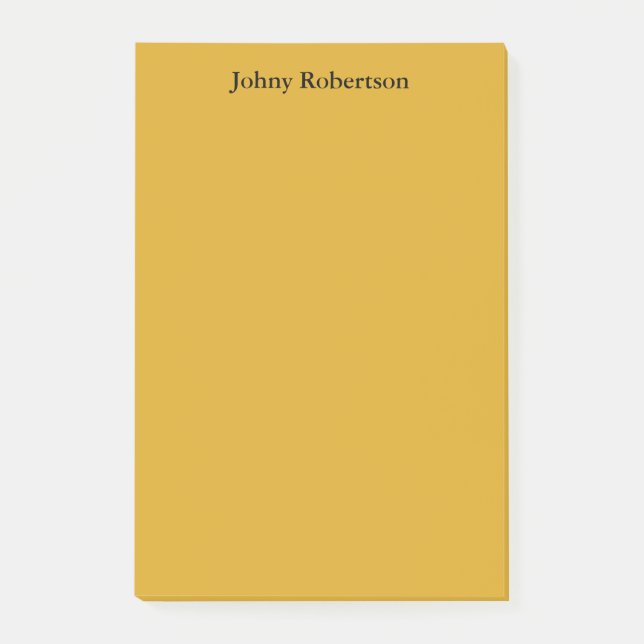 Goldenrod Colour Plain Elegant Professional Modern Post-it Notes (Front)