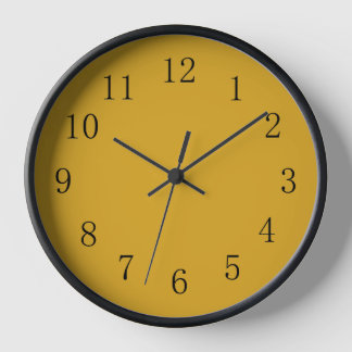 Goldenrod Colour Yellow Kitchen Wall Clock
