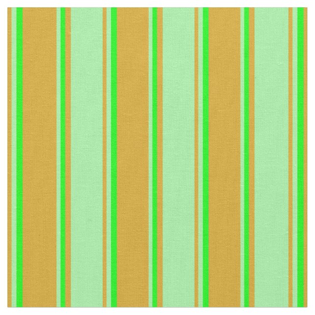 Goldenrod, Green & Lime Pattern Fabric (Close Up)