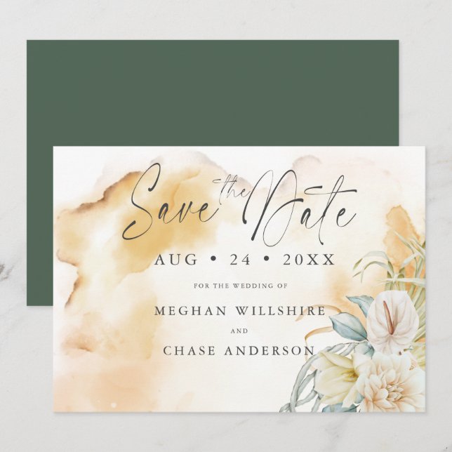 Goldenrod Sand Watercolor Floral (Front/Back)