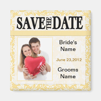 Goldenrod Save The Date Photo Magnet