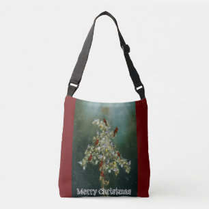 Goldenrod & Songbirds Christmas Greeting Crossbody Bag