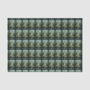 Goldenrod & Songbirds Christmas Greeting Tissue Paper