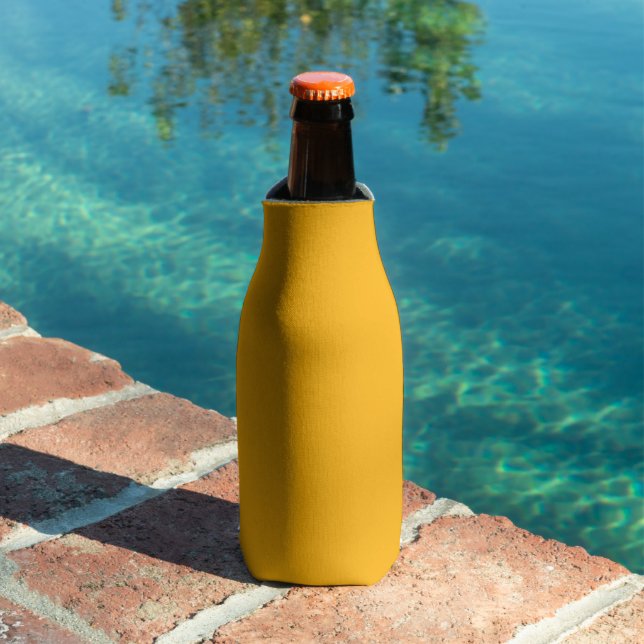 Goldenrod Yellow Autumn Fall Solid Colour Bottle Cooler (In Situ Pool)