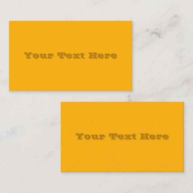 Goldenrod Yellow Autumn Fall Solid Colour Business Card (Front/Back)