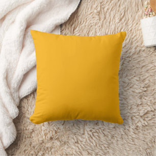 Goldenrod Yellow Autumn Fall Solid Colour Cushion