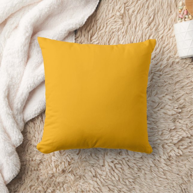 Goldenrod Yellow Autumn Fall Solid Colour Cushion (Blanket)