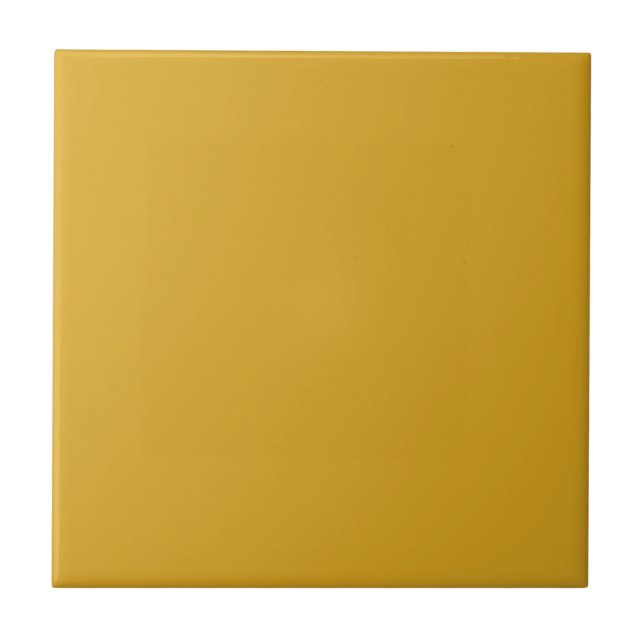 Goldenrod Yellow Solid Colour | Classic Elegant Ceramic Tile (Front)