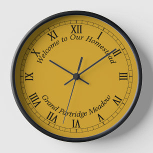 Goldenrod Yellow Solid Colour - Customisable Text Clock