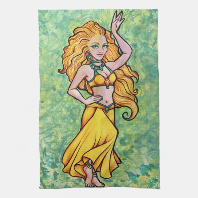 Goldens Belly Dancer                               Tea Towel (Vertical)