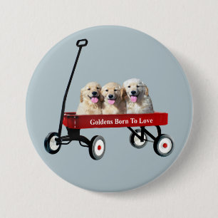 Goldens In Wagon Button