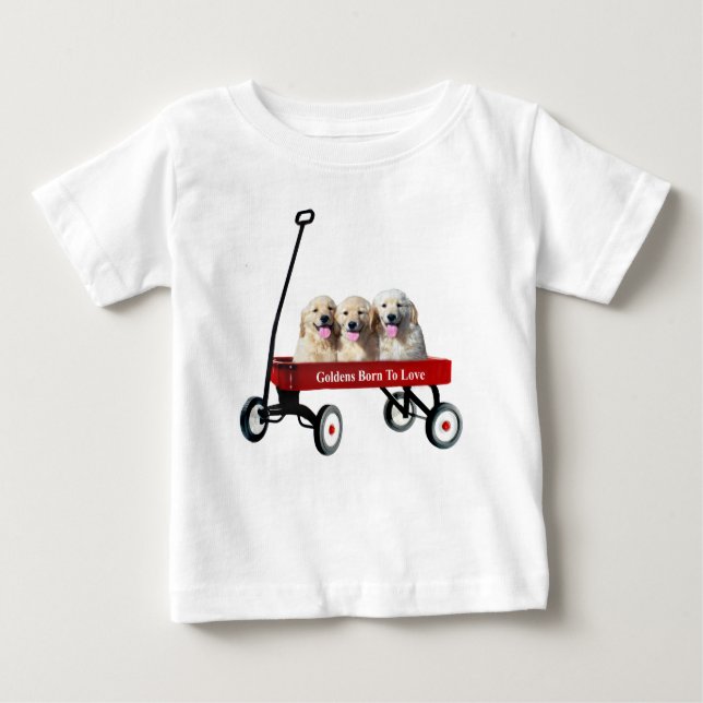 Goldens In Wagon Toddler Unisex Shirt (Front)