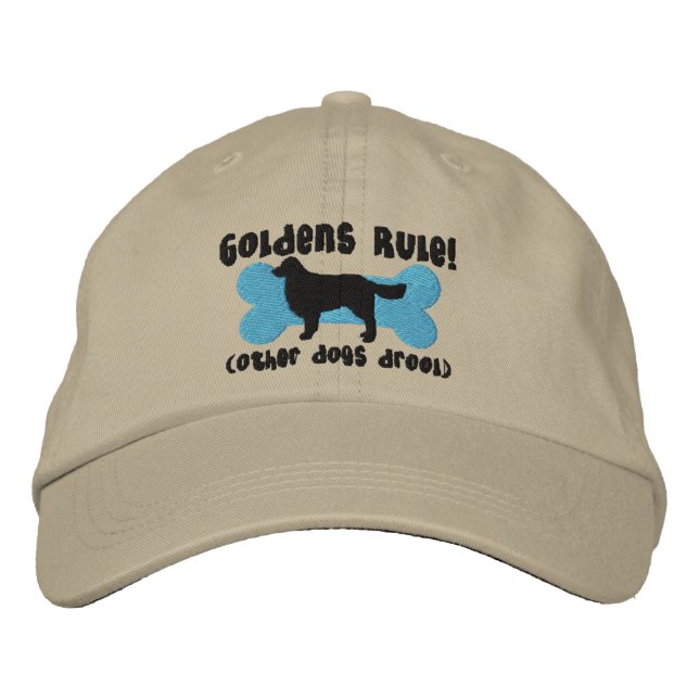 Goldens Rule Embroidered Hat (Golden Retriever) (Front)