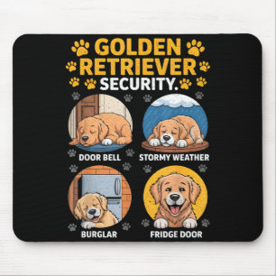 Goldens Tee Golden Retriever Security Funny Mouse Pad