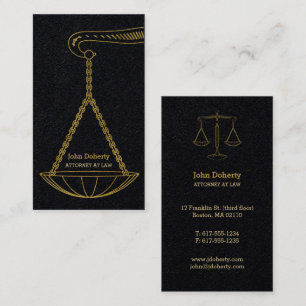 GoldenScales Of Justice Professional Lawyer Business Card
