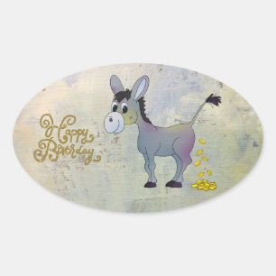 Goldesel Oval Sticker