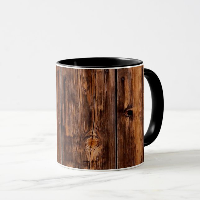 Goldfield Old West Wood Grain mug - black combo (Front Right)