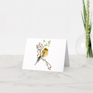 Goldfinch Beautiful Watercolor Note Card