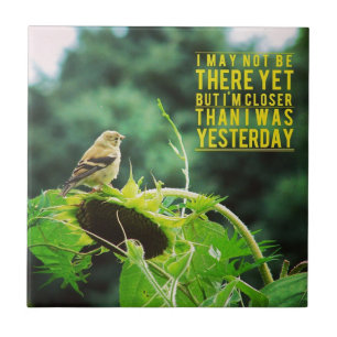 Goldfinch Closer Than I Was Yesterday Tile