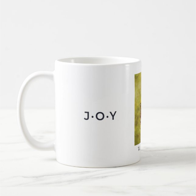 Goldfinch Coffee Mug | JOY Nature Art Gift (Left)