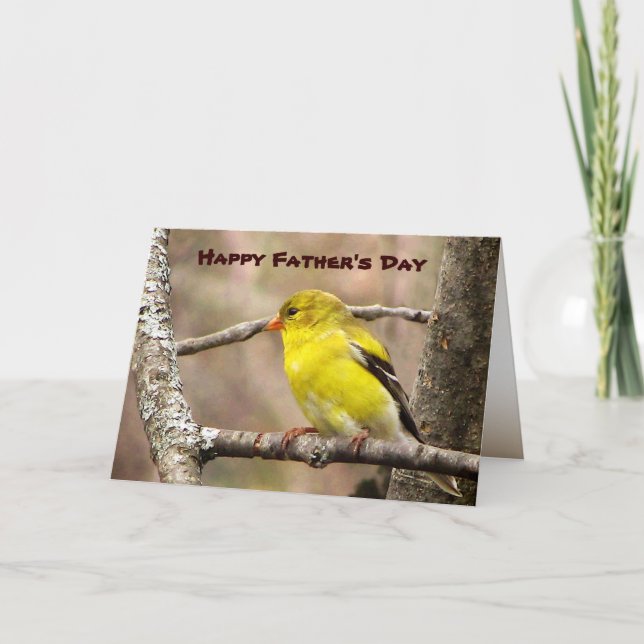Goldfinch Fathers Day Card (Front)