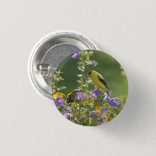 Goldfinch Garden 3 Cm Round Badge