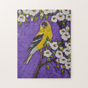 Goldfinch in Pear Blossoms Puzzle