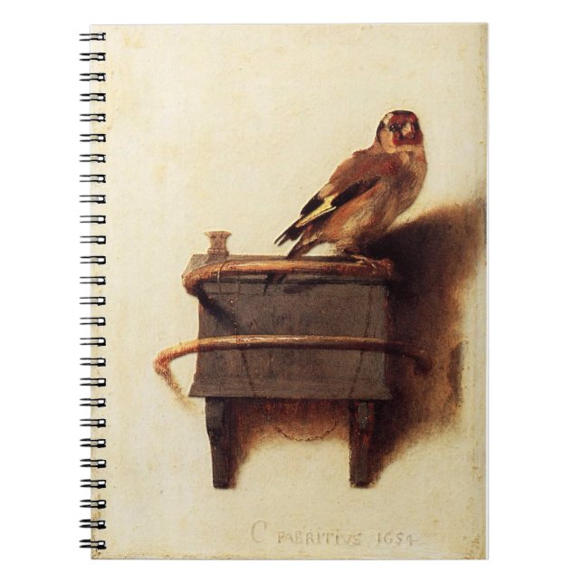 Goldfinch Masterpiece by Carel Fabritius Notebook (Front)